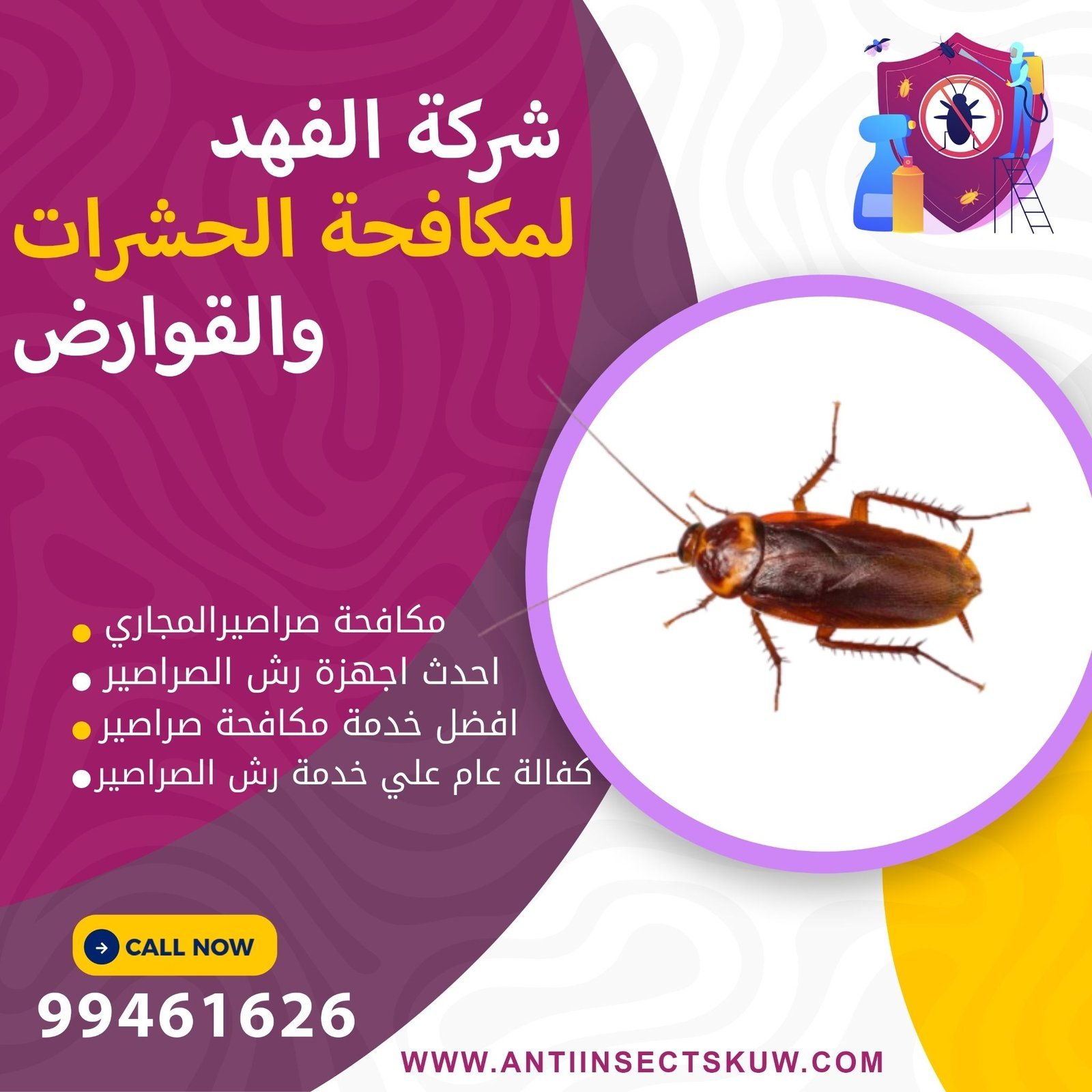 القضاء علي صراصير المجاري