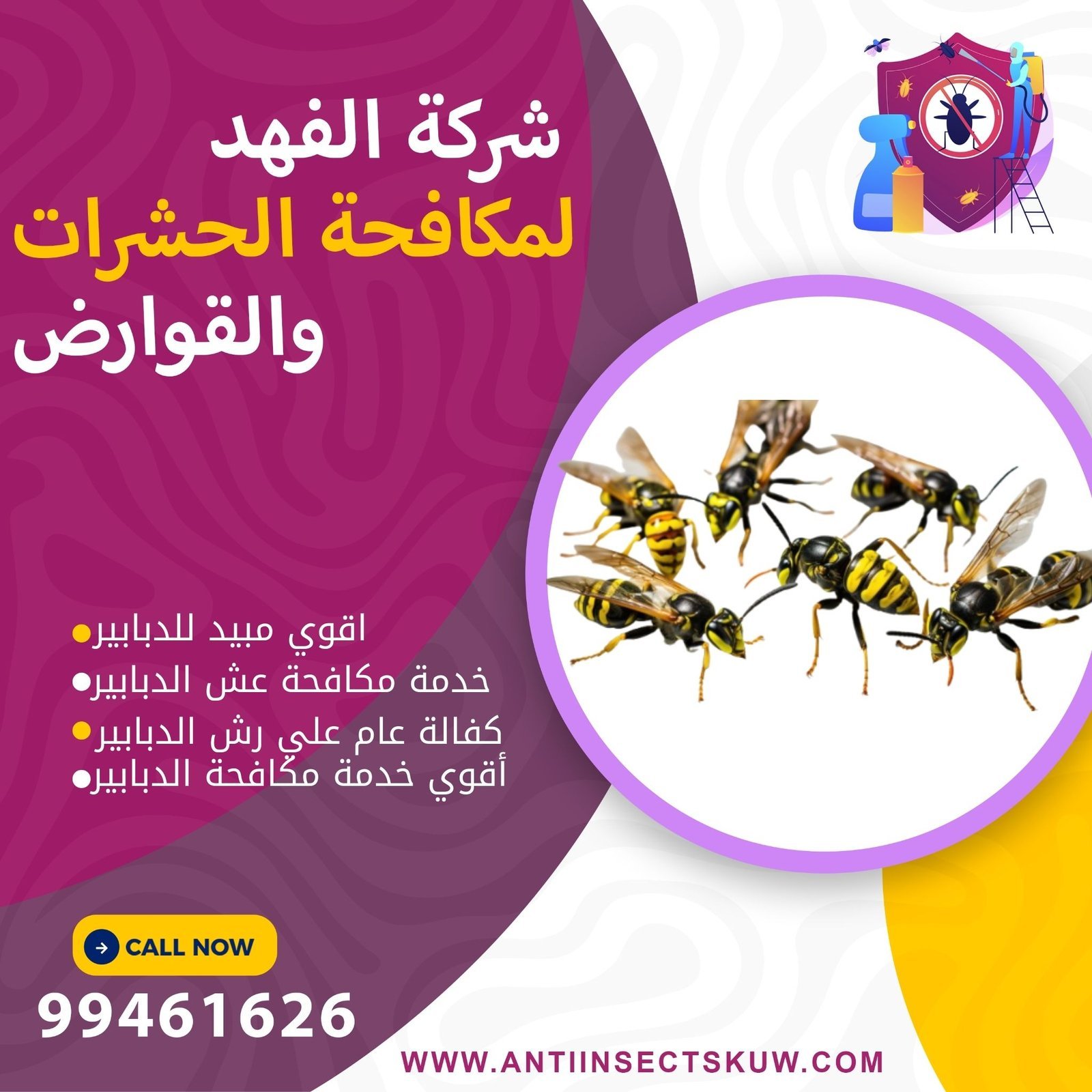 شركة مكافحة الدبابير بالكويت