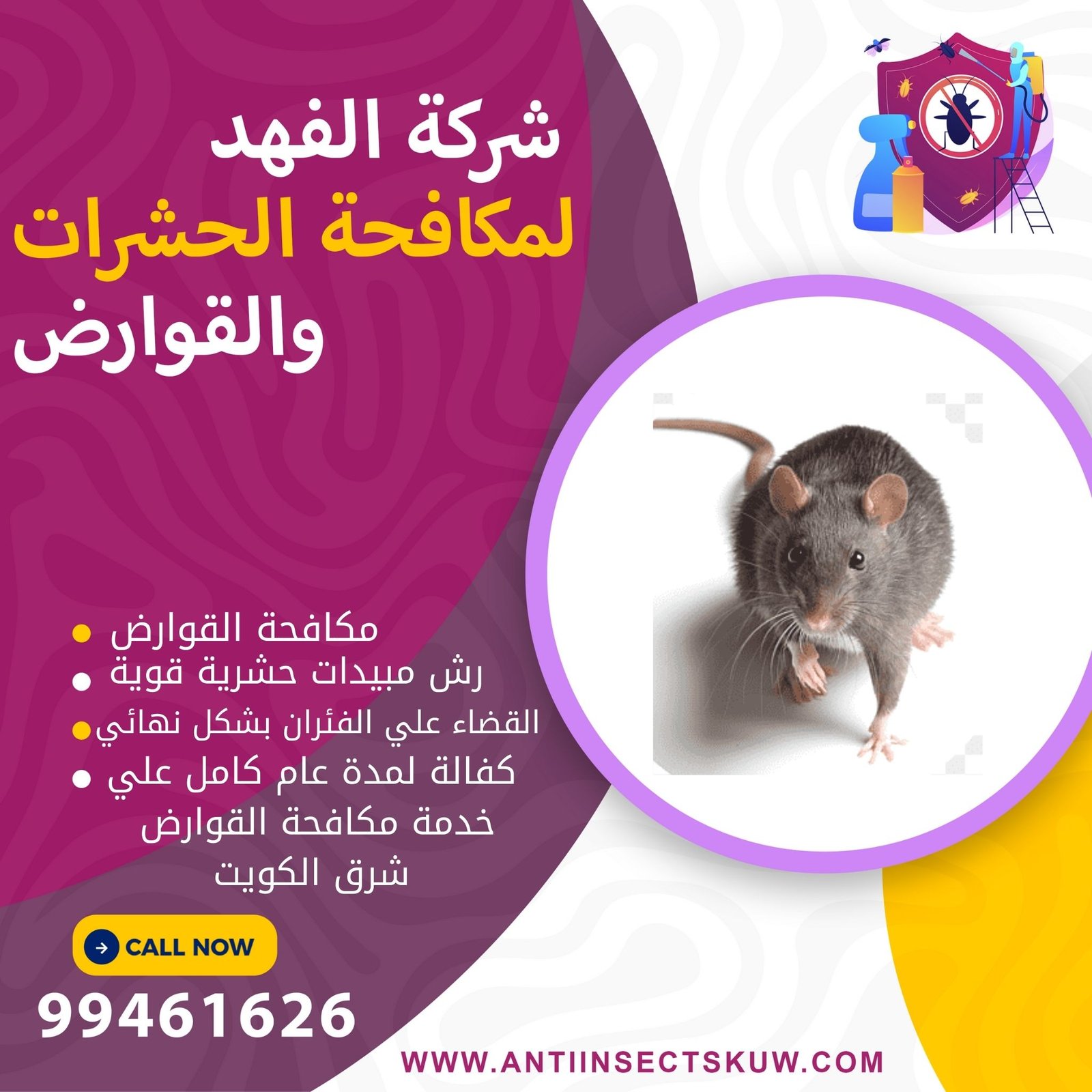 شركة مكافحة قوارض شرق الكويت